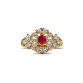 Ruby Vine Statement Ring – Gold Plated